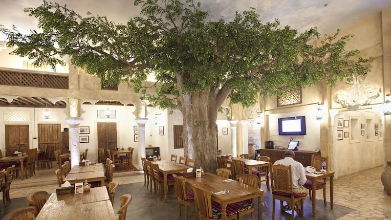 Al Fanar restaurant in Dubai showcasing traditional Emirati décor and authentic local dining atmosphere