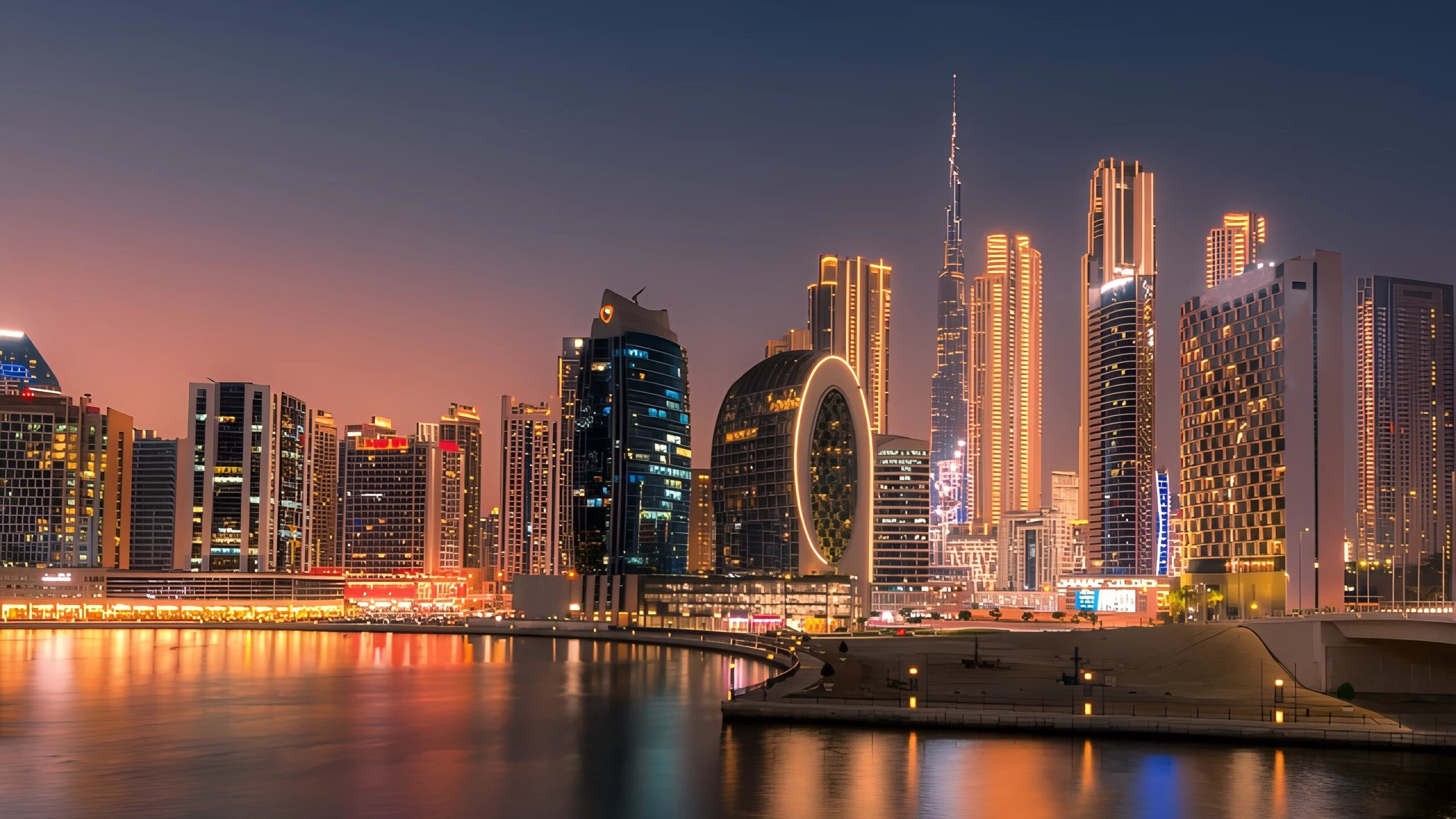 Luxury Dubai skyline at sunset showcasing iconic architecture, waterfront views, and elevated travel experiences curated by Travel Story